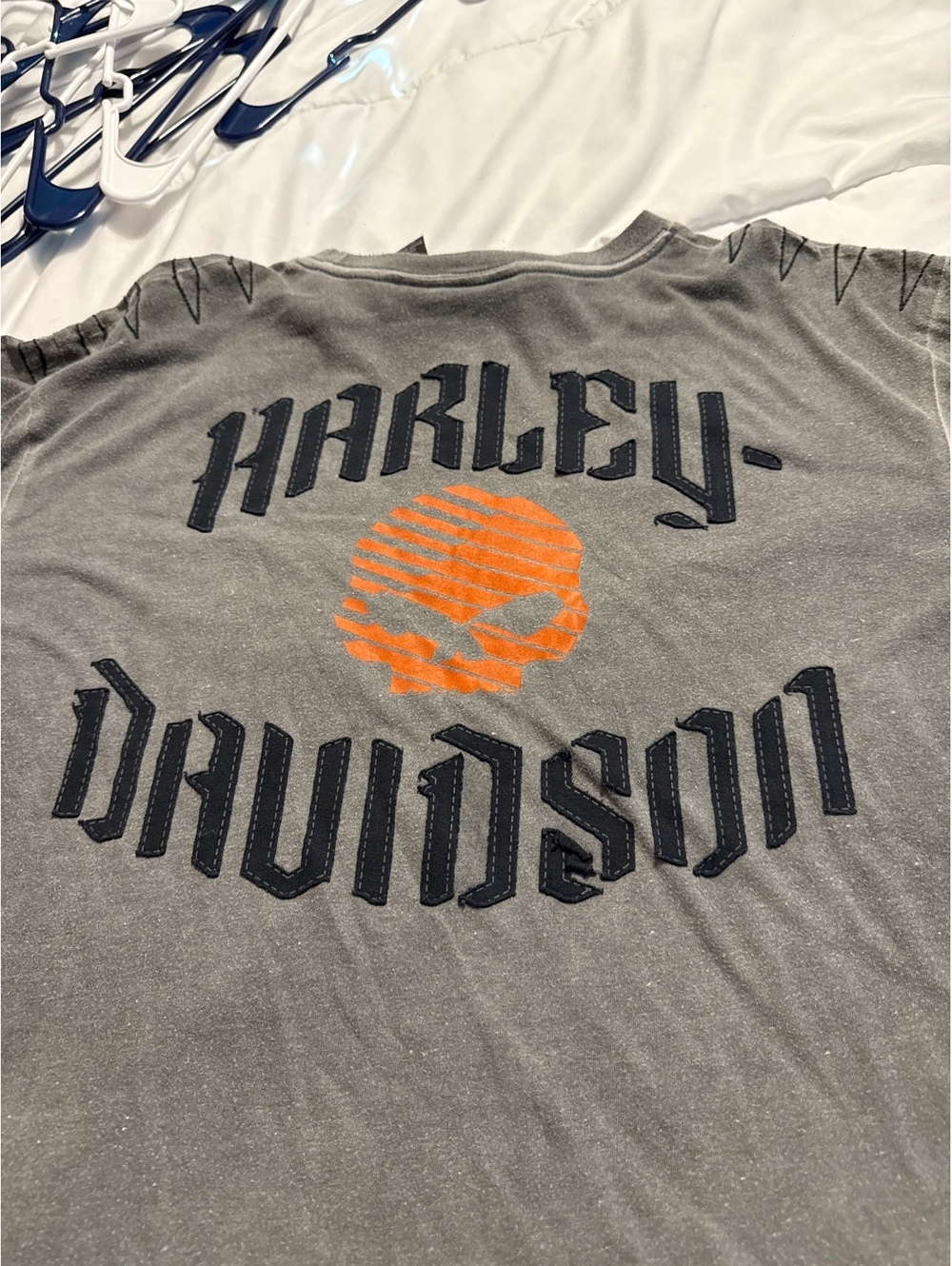 Harley-Davidson Gray Skull Logo T-Shirt Size Large - Picture 6 of 6